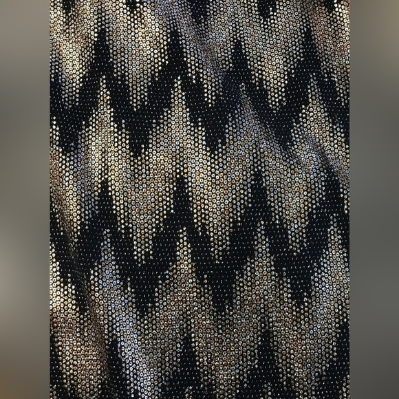 Fashion Nova Black Gold Metallic Plus Size Evening Party Midi Dress Sz XXXL - Picture 3 of 6